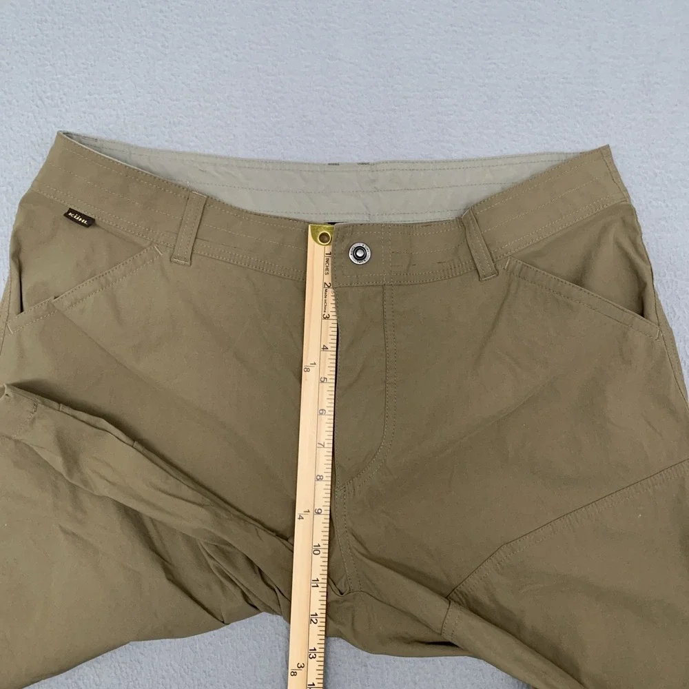 KUHL Silencr Shorts Mens 38 12" Inseam Khaki Tan Tech Hiking Hiking Golf Stretch - Picture 9 of 10